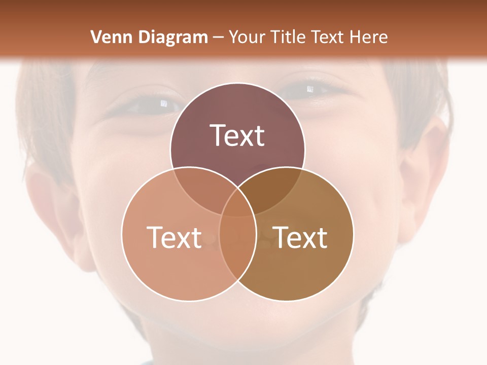 Portrait Of A Happiness Boy On White . PowerPoint Template