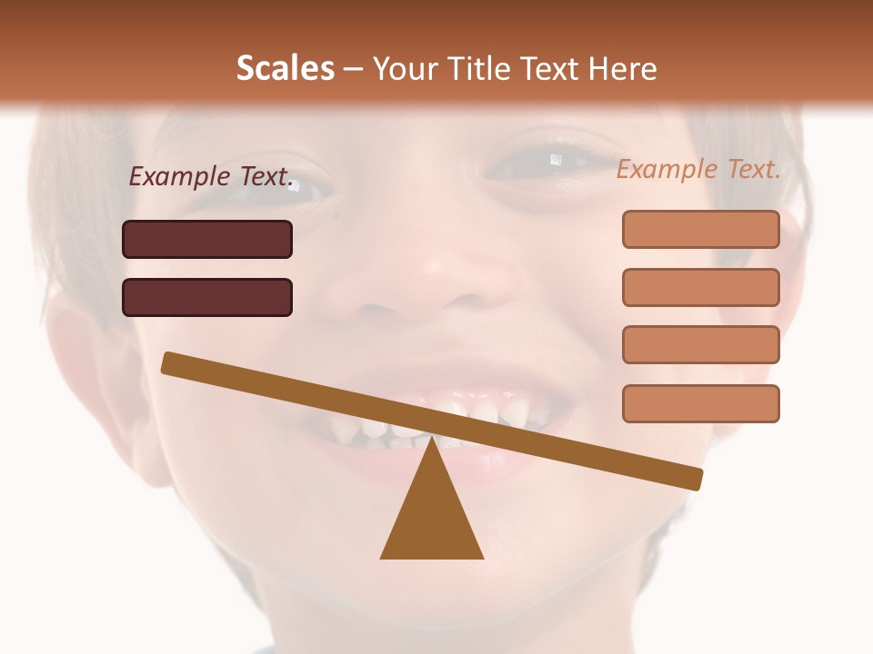 Portrait Of A Happiness Boy On White . PowerPoint Template