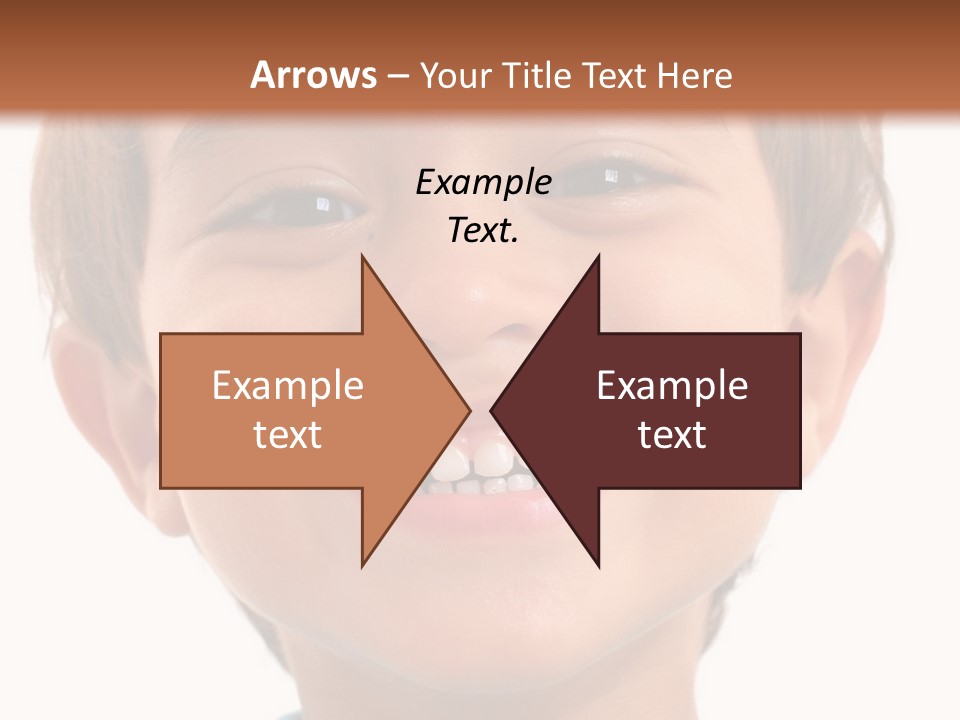 Portrait Of A Happiness Boy On White . PowerPoint Template