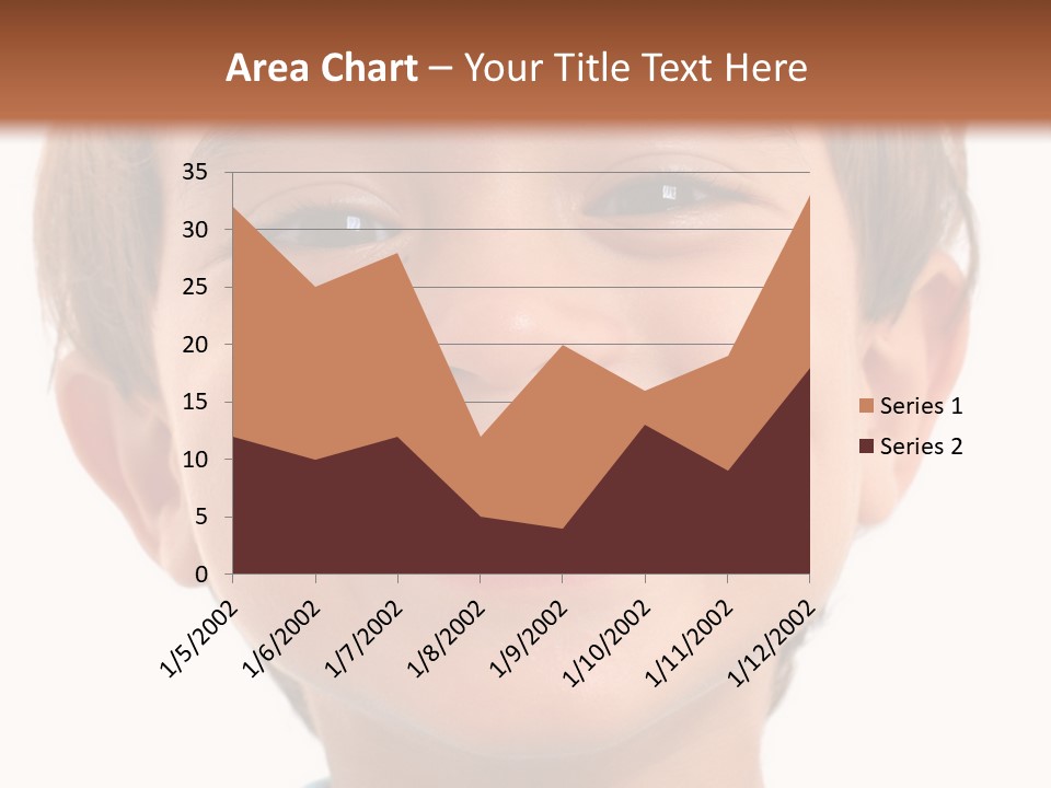 Portrait Of A Happiness Boy On White . PowerPoint Template