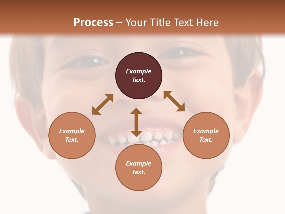 Portrait Of A Happiness Boy On White . PowerPoint Template