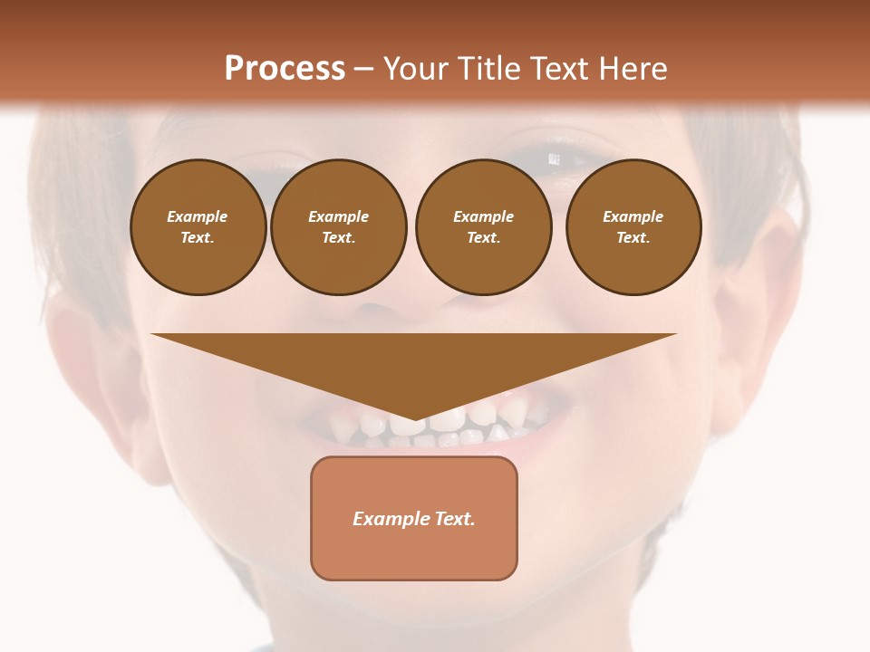 Portrait Of A Happiness Boy On White . PowerPoint Template