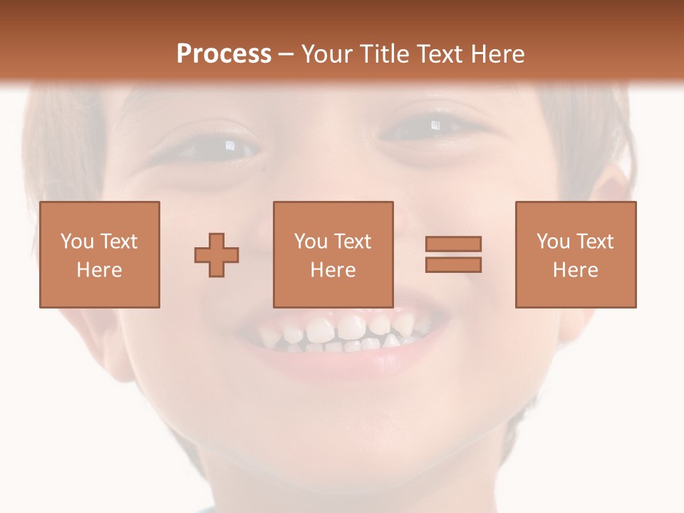 Portrait Of A Happiness Boy On White . PowerPoint Template