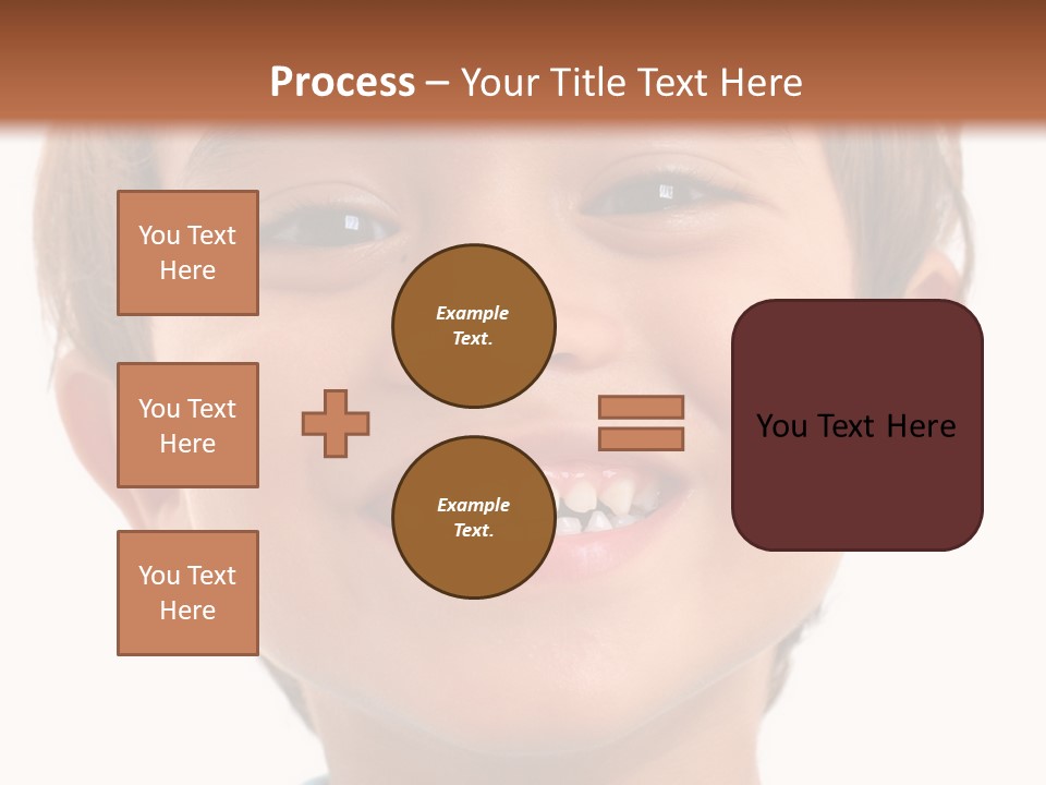 Portrait Of A Happiness Boy On White . PowerPoint Template