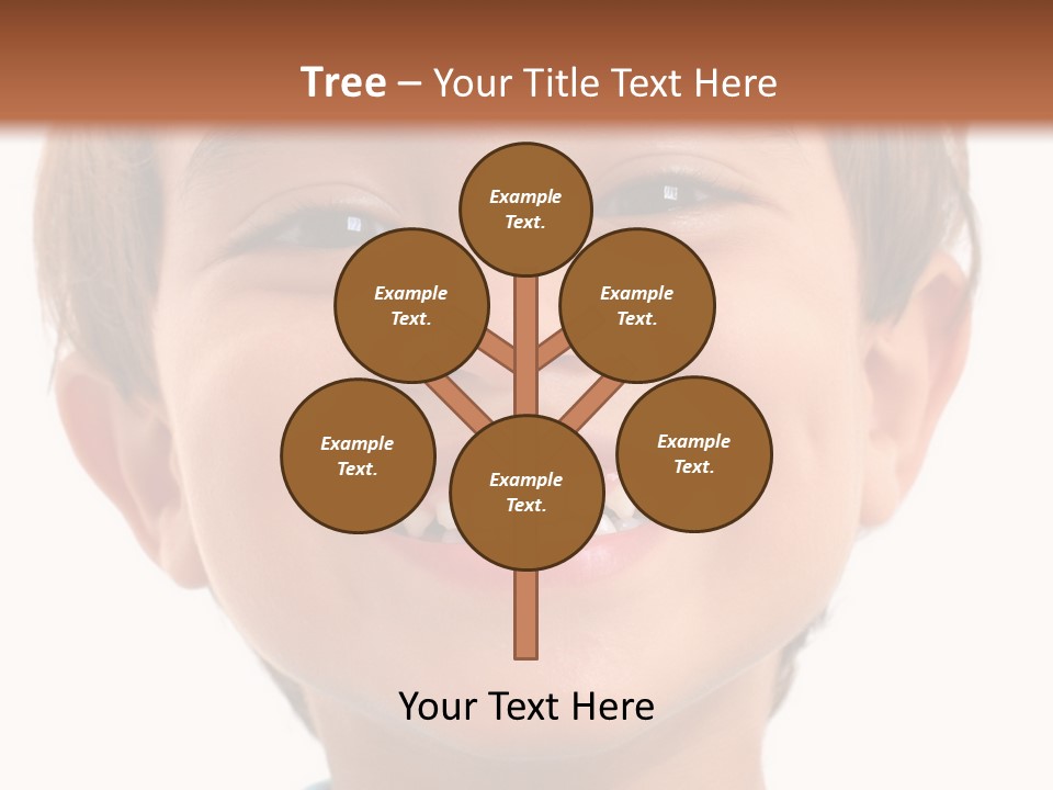 Portrait Of A Happiness Boy On White . PowerPoint Template