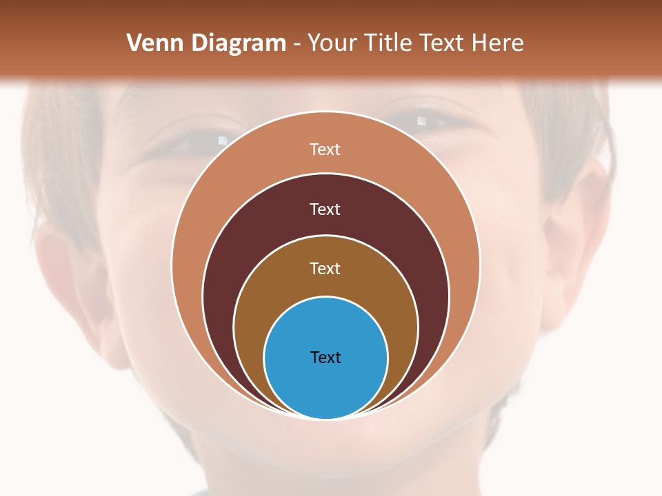 Portrait Of A Happiness Boy On White . PowerPoint Template