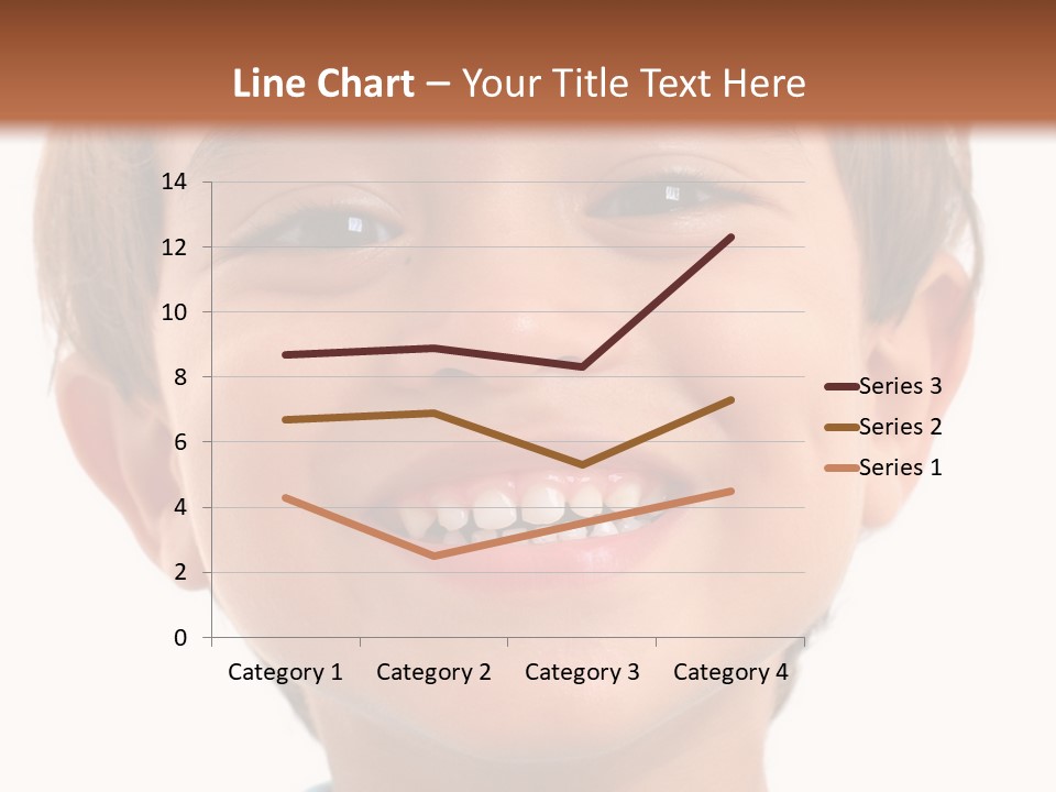 Portrait Of A Happiness Boy On White . PowerPoint Template