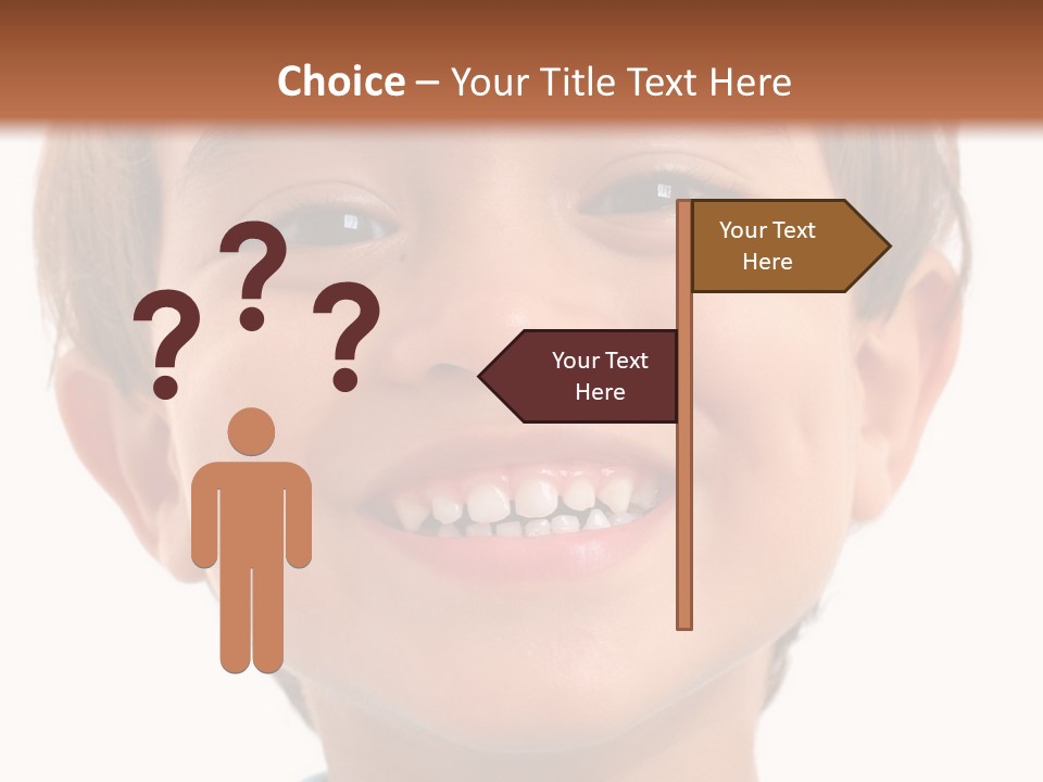 Portrait Of A Happiness Boy On White . PowerPoint Template