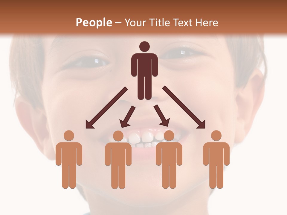 Portrait Of A Happiness Boy On White . PowerPoint Template