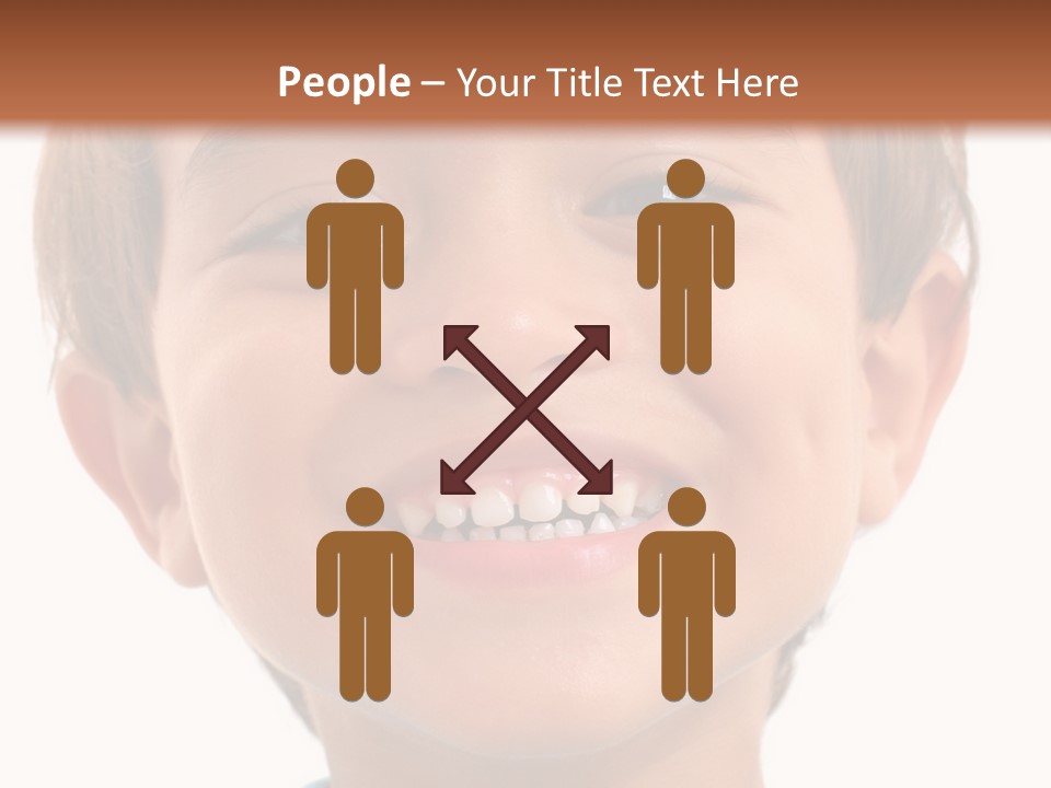 Portrait Of A Happiness Boy On White . PowerPoint Template