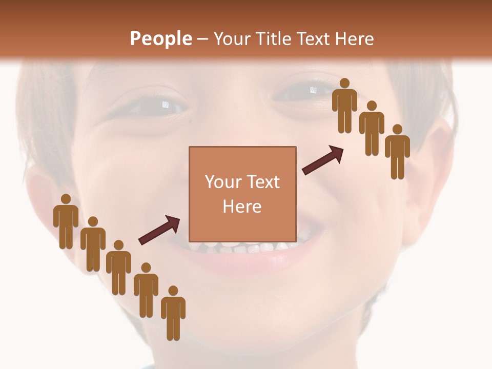 Portrait Of A Happiness Boy On White . PowerPoint Template