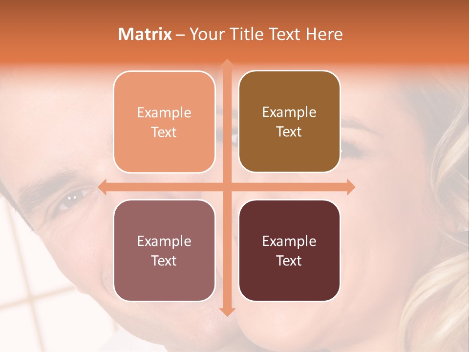 Young Love Couple Smiling. Over White Background PowerPoint Template