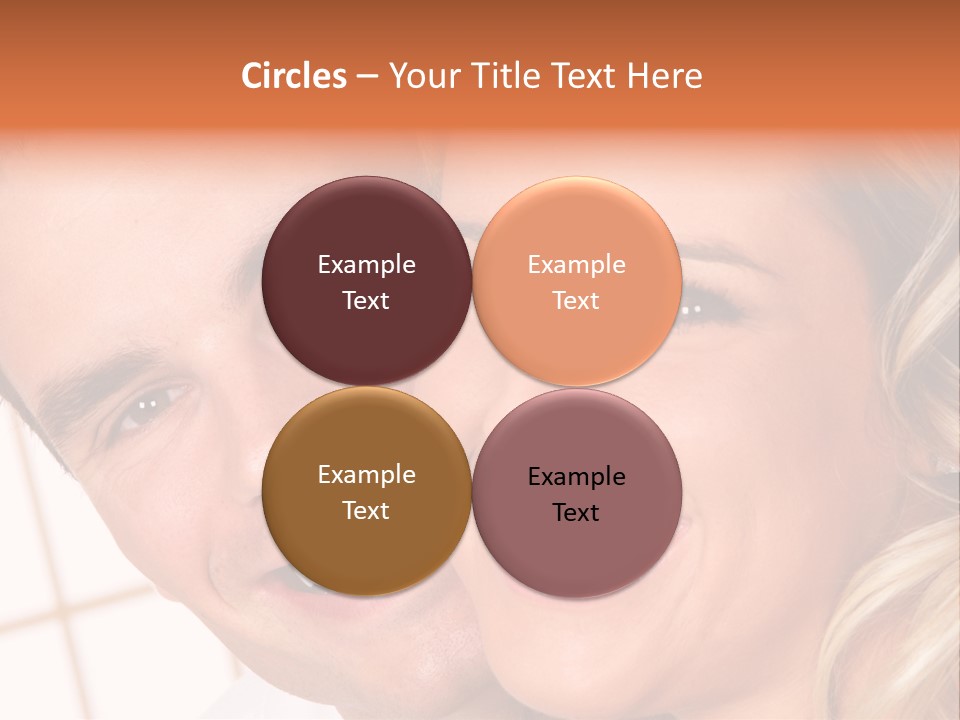 Young Love Couple Smiling. Over White Background PowerPoint Template