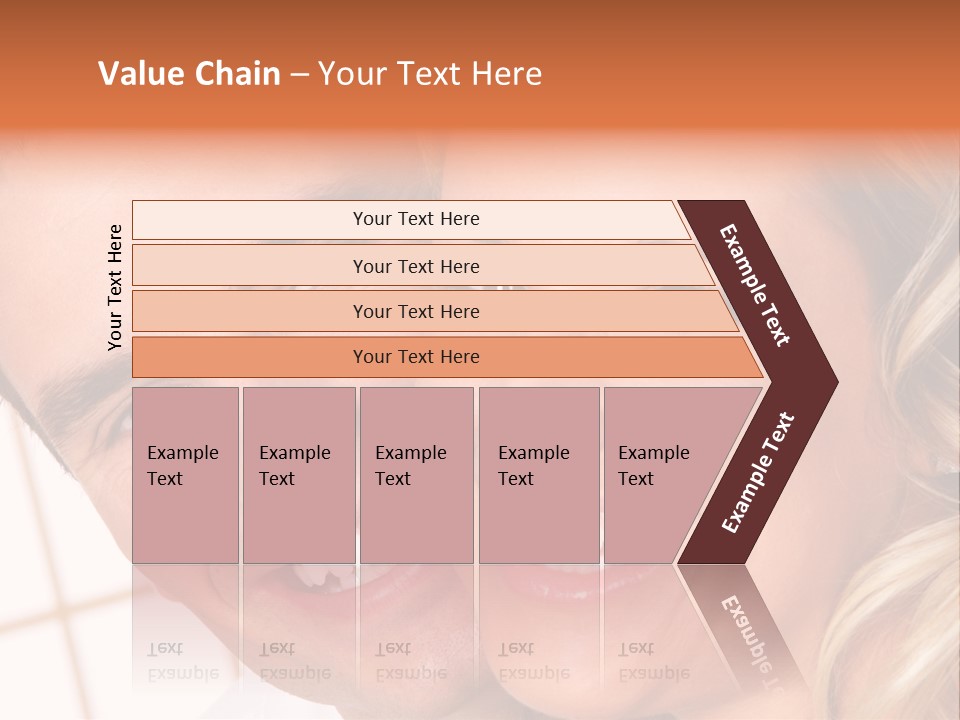 Young Love Couple Smiling. Over White Background PowerPoint Template