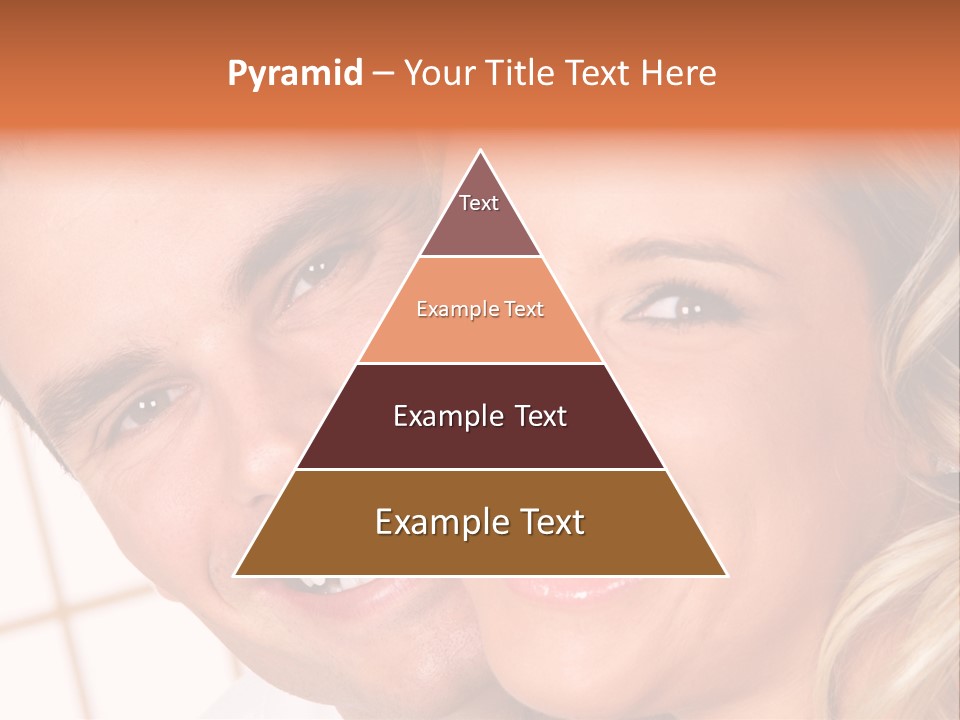 Young Love Couple Smiling. Over White Background PowerPoint Template