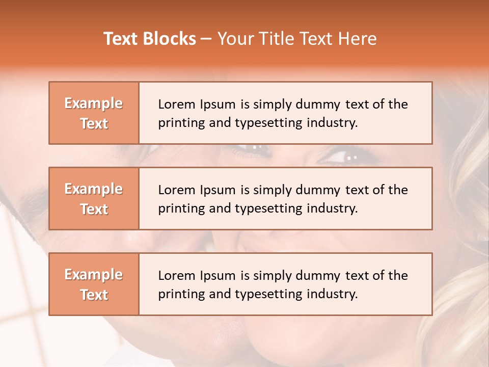 Young Love Couple Smiling. Over White Background PowerPoint Template