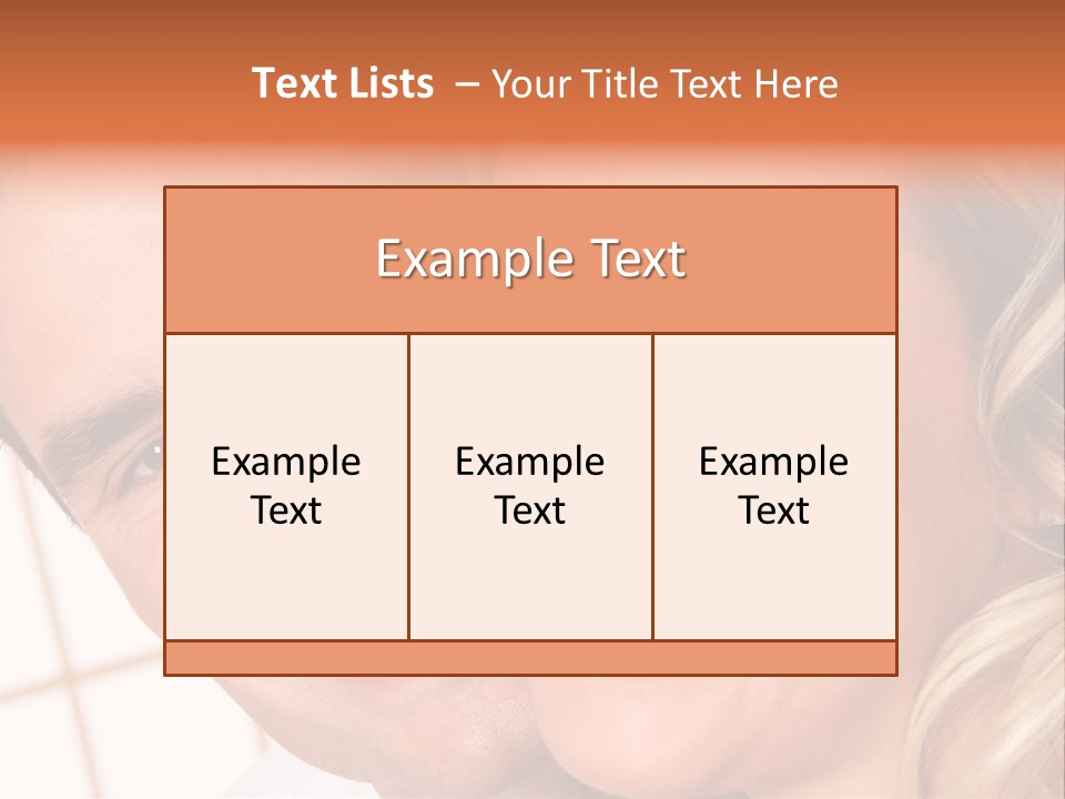 Young Love Couple Smiling. Over White Background PowerPoint Template