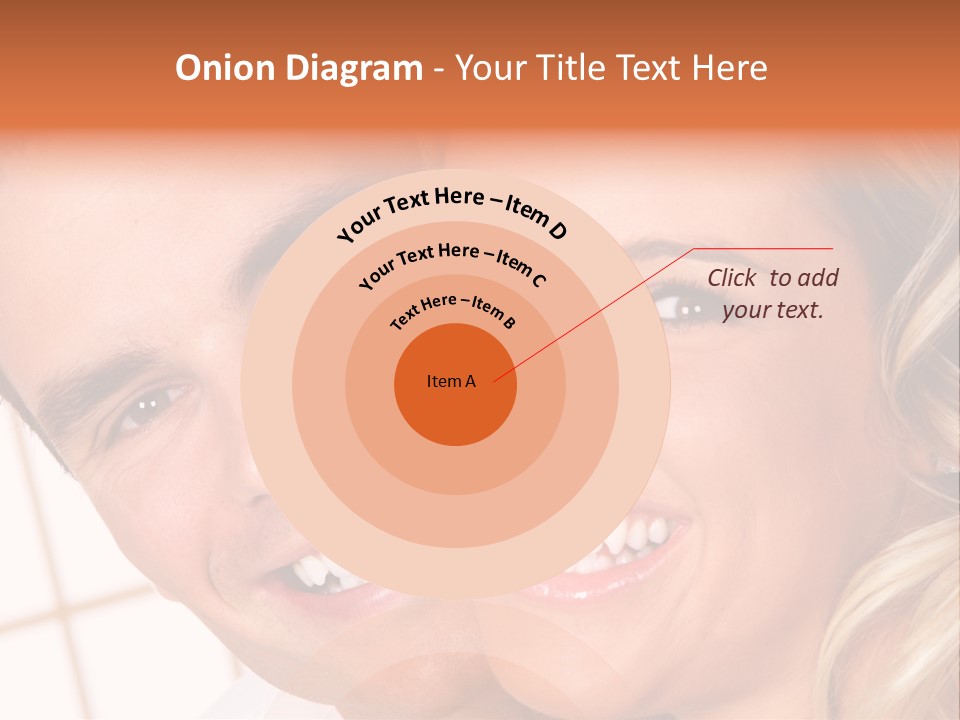 Young Love Couple Smiling. Over White Background PowerPoint Template