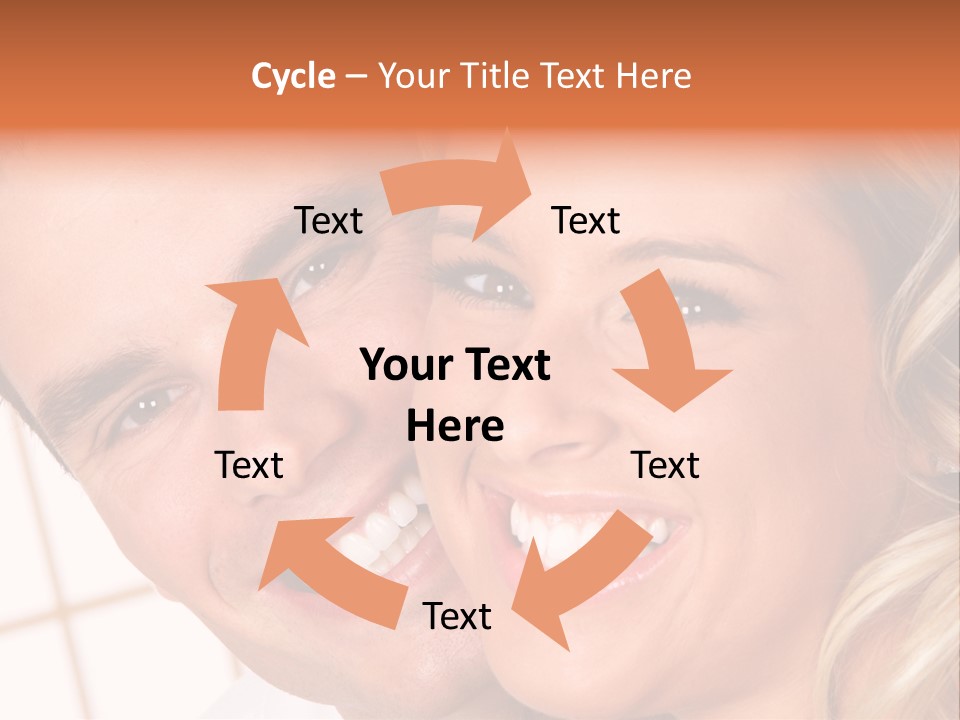 Young Love Couple Smiling. Over White Background PowerPoint Template