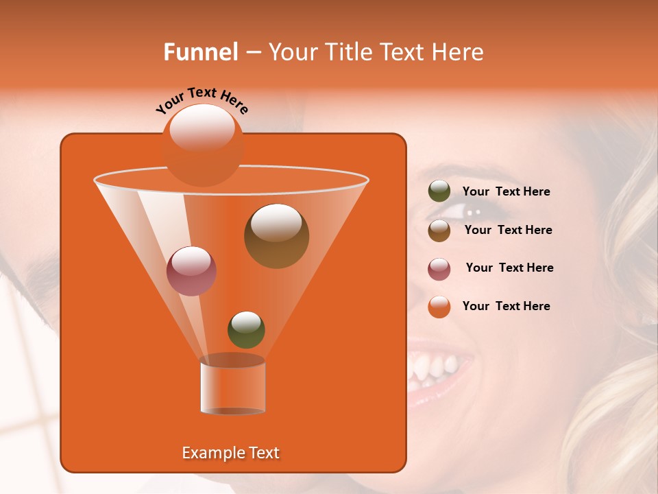 Young Love Couple Smiling. Over White Background PowerPoint Template