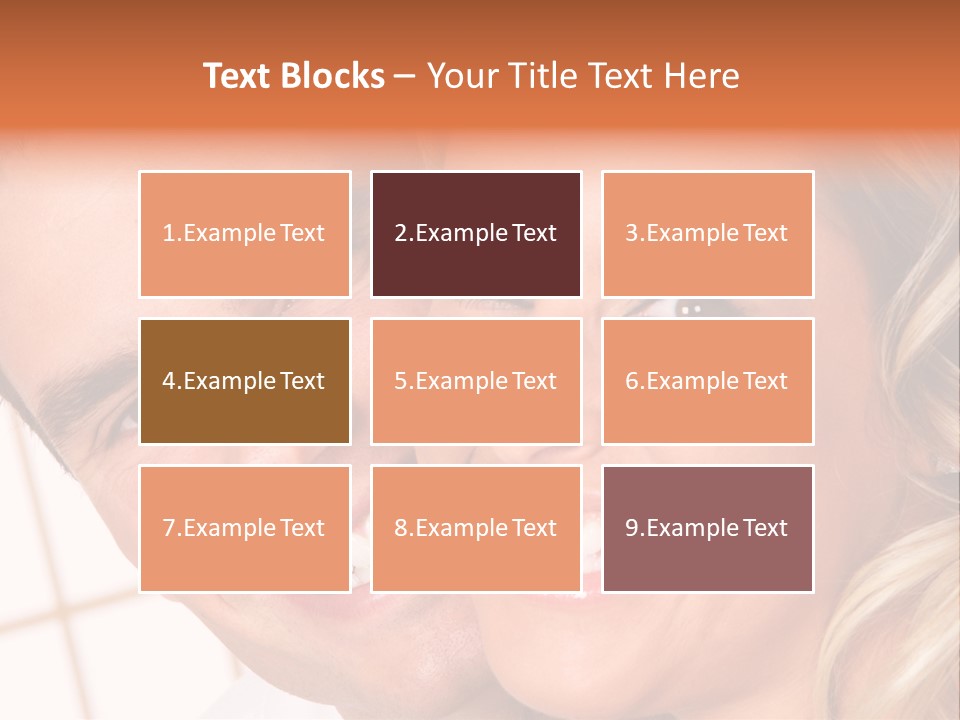 Young Love Couple Smiling. Over White Background PowerPoint Template