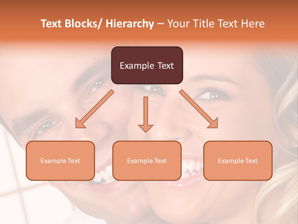 Young Love Couple Smiling. Over White Background PowerPoint Template