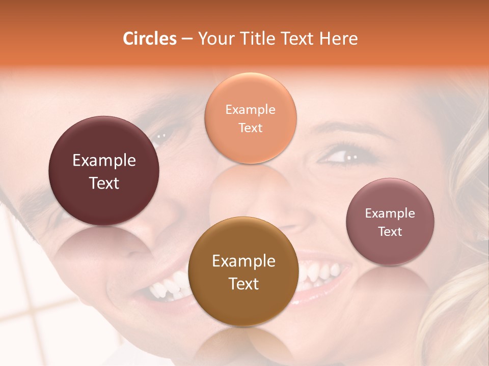 Young Love Couple Smiling. Over White Background PowerPoint Template