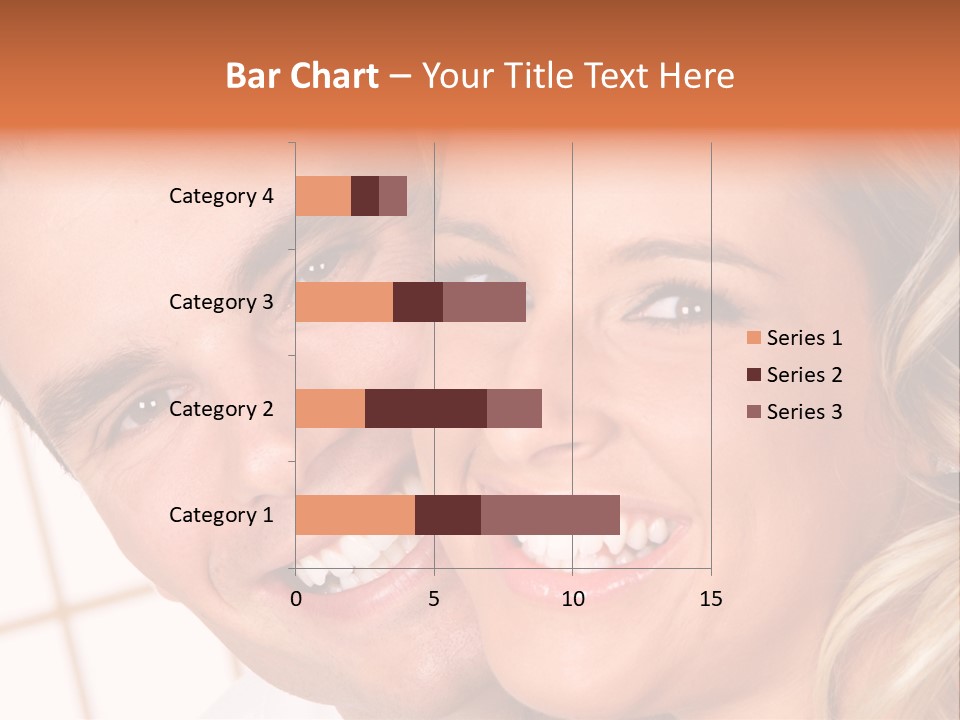 Young Love Couple Smiling. Over White Background PowerPoint Template