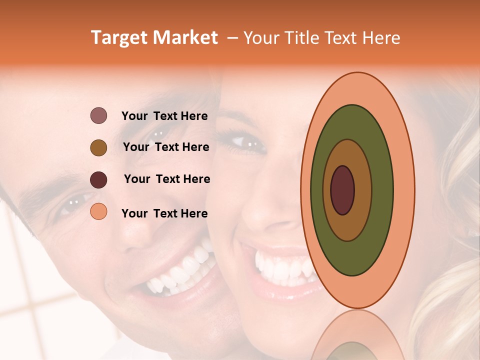 Young Love Couple Smiling. Over White Background PowerPoint Template