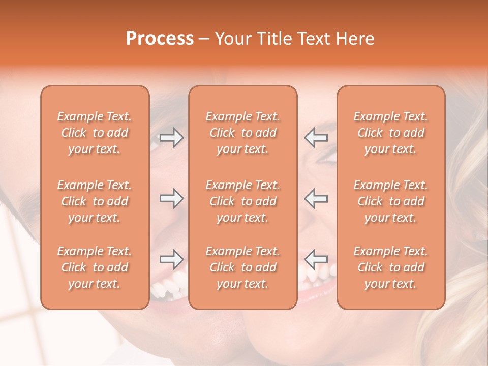 Young Love Couple Smiling. Over White Background PowerPoint Template