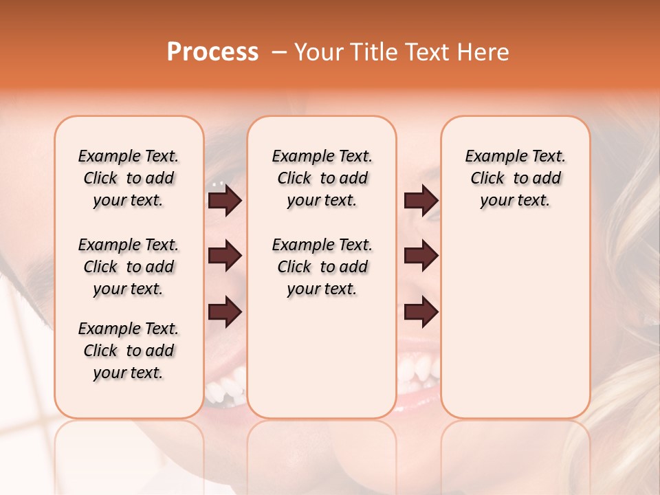 Young Love Couple Smiling. Over White Background PowerPoint Template