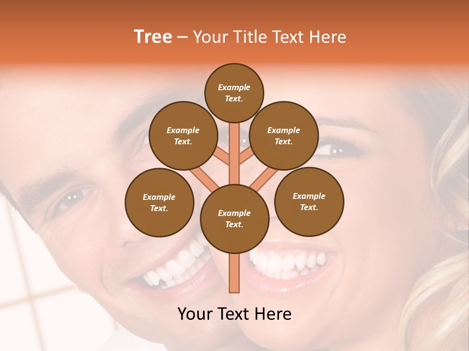 Young Love Couple Smiling. Over White Background PowerPoint Template