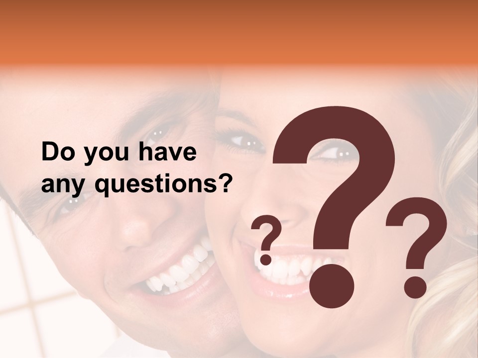 Young Love Couple Smiling. Over White Background PowerPoint Template