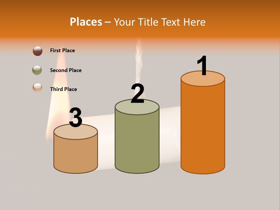 Candle Burning On Two Sides, As A Metaphor For Burn-Out PowerPoint Template