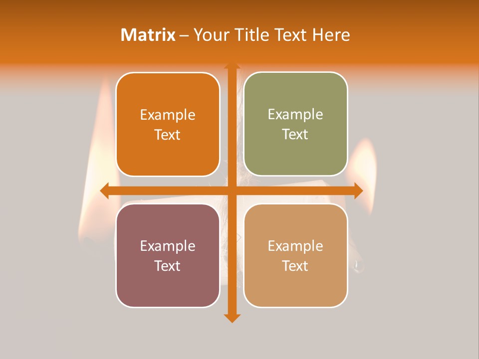 Candle Burning On Two Sides, As A Metaphor For Burn-Out PowerPoint Template