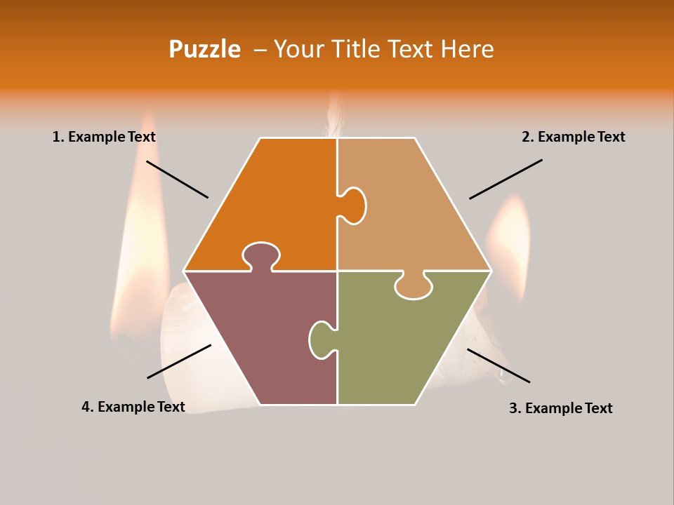 Candle Burning On Two Sides, As A Metaphor For Burn-Out PowerPoint Template