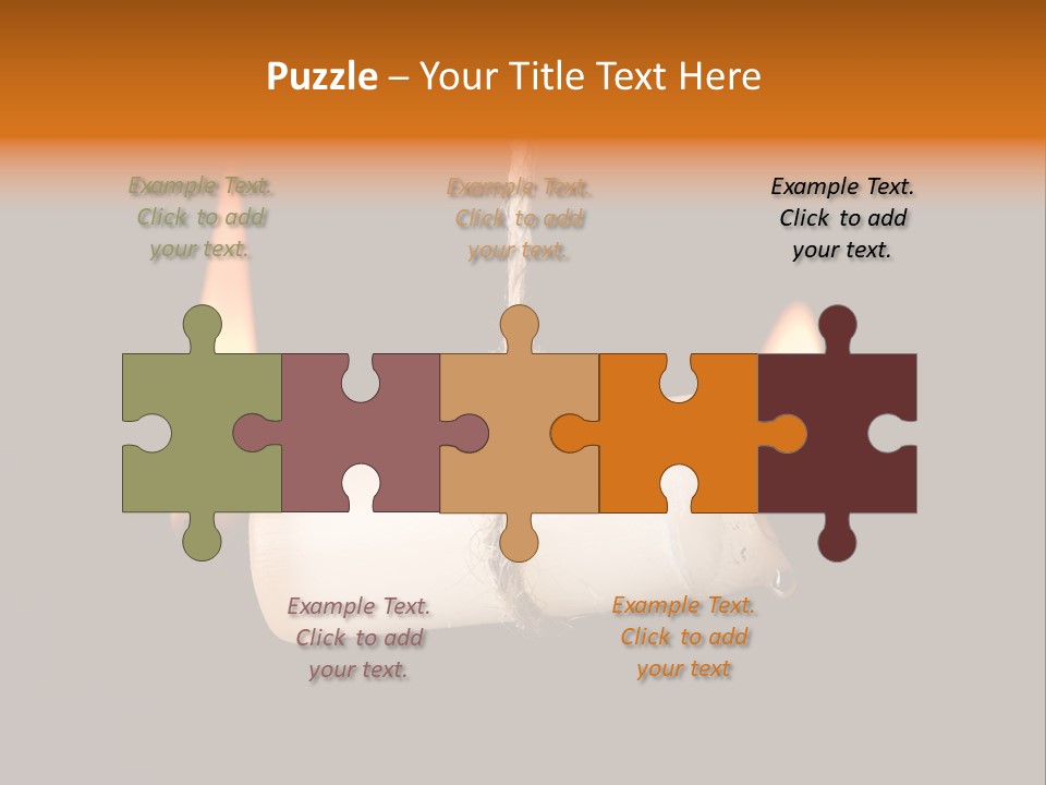 Candle Burning On Two Sides, As A Metaphor For Burn-Out PowerPoint Template