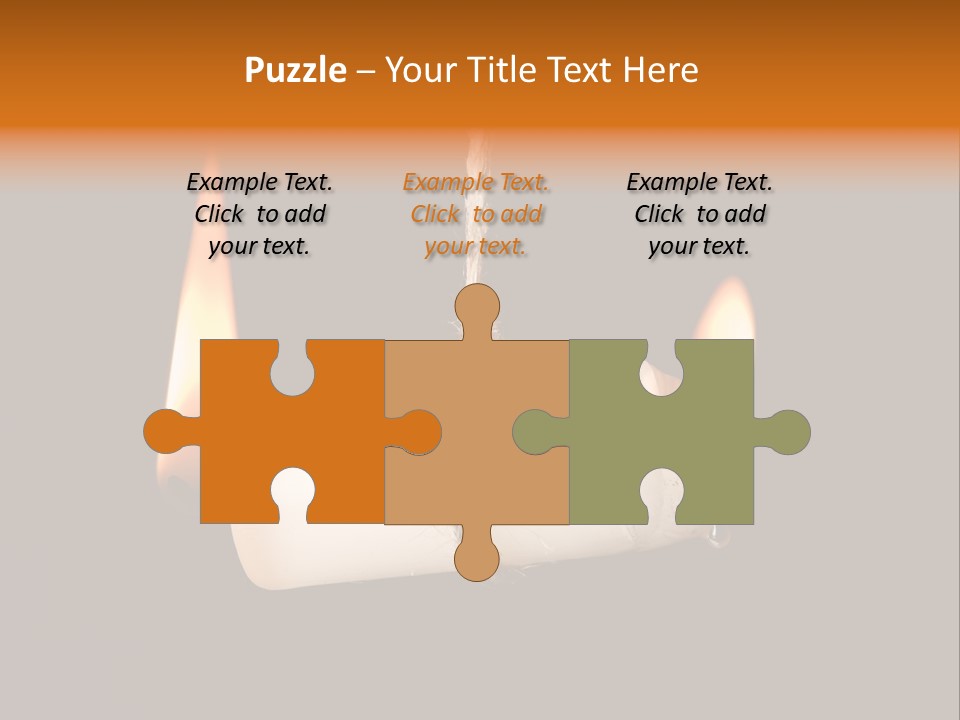 Candle Burning On Two Sides, As A Metaphor For Burn-Out PowerPoint Template