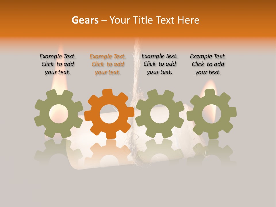 Candle Burning On Two Sides, As A Metaphor For Burn-Out PowerPoint Template