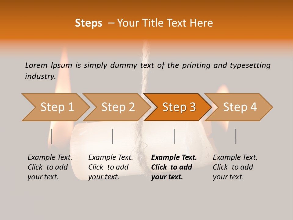 Candle Burning On Two Sides, As A Metaphor For Burn-Out PowerPoint Template