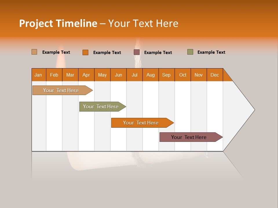 Candle Burning On Two Sides, As A Metaphor For Burn-Out PowerPoint Template