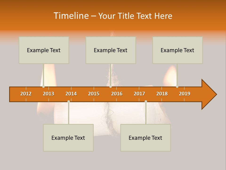 Candle Burning On Two Sides, As A Metaphor For Burn-Out PowerPoint Template