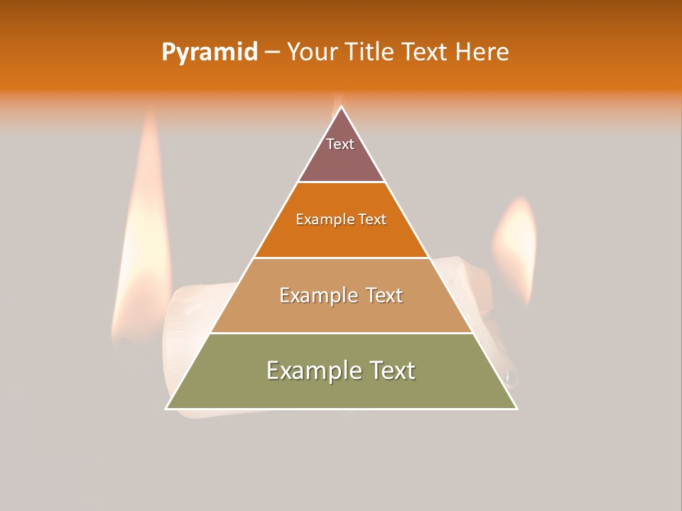 Candle Burning On Two Sides, As A Metaphor For Burn-Out PowerPoint Template