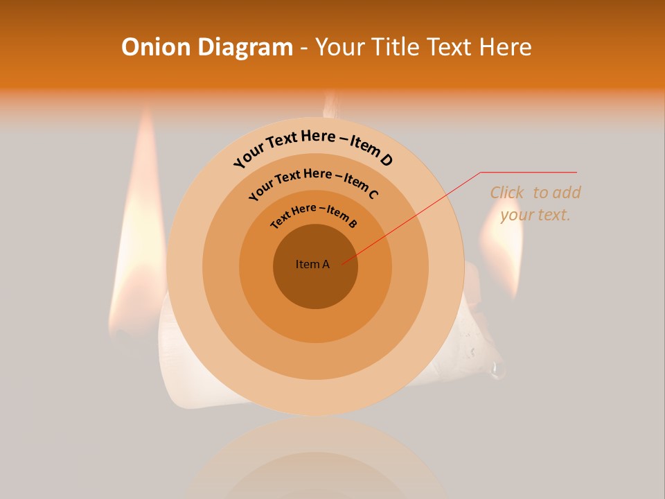 Candle Burning On Two Sides, As A Metaphor For Burn-Out PowerPoint Template
