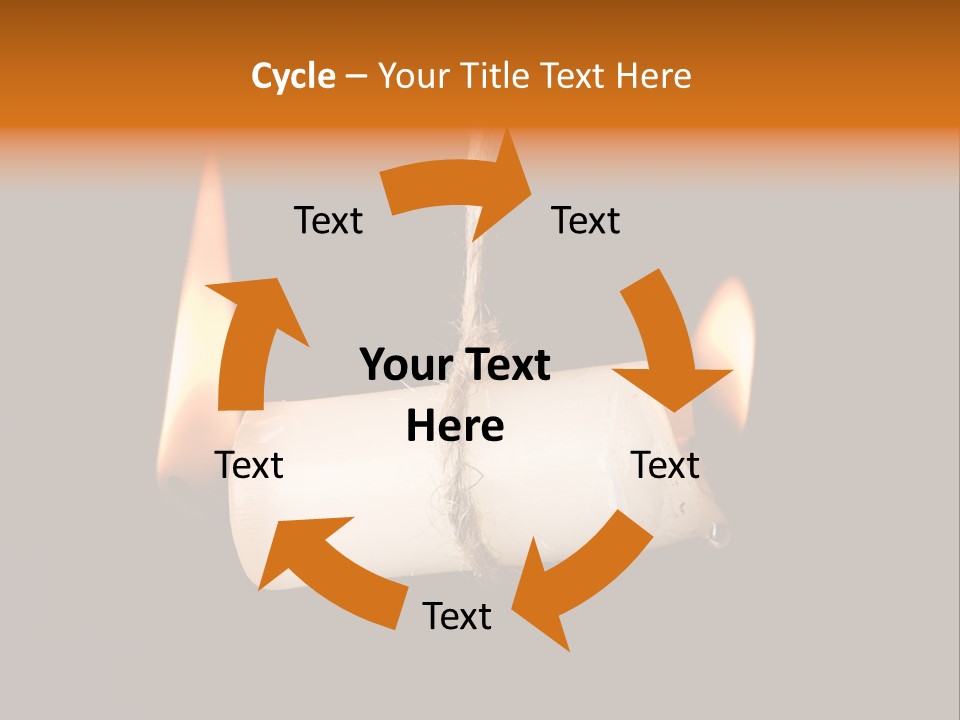 Candle Burning On Two Sides, As A Metaphor For Burn-Out PowerPoint Template