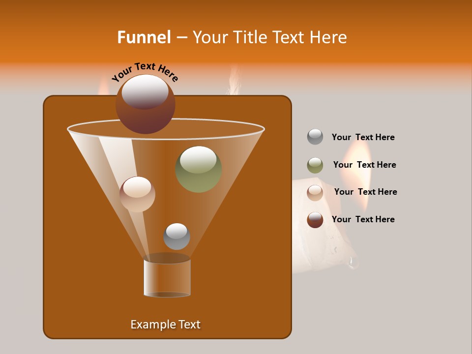 Candle Burning On Two Sides, As A Metaphor For Burn-Out PowerPoint Template