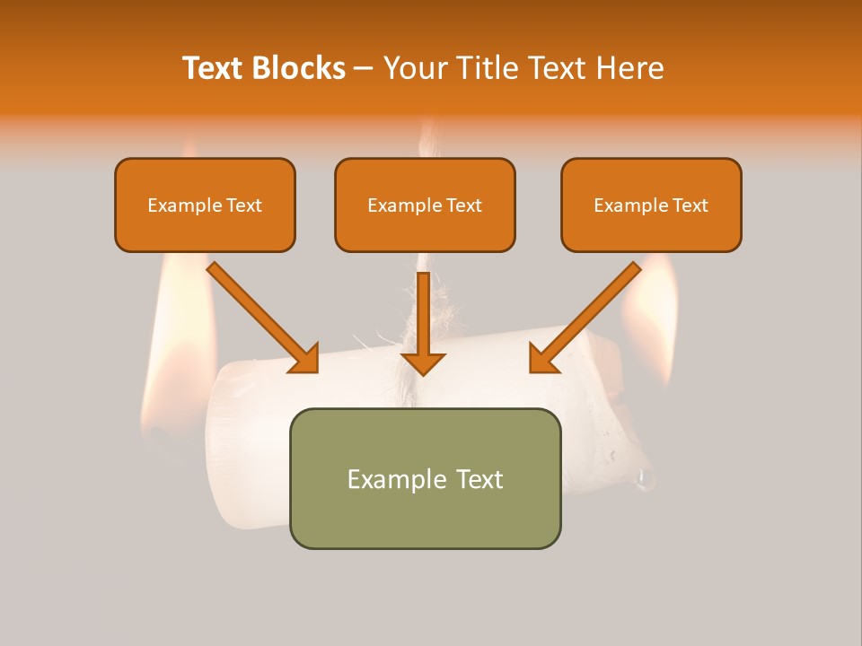 Candle Burning On Two Sides, As A Metaphor For Burn-Out PowerPoint Template