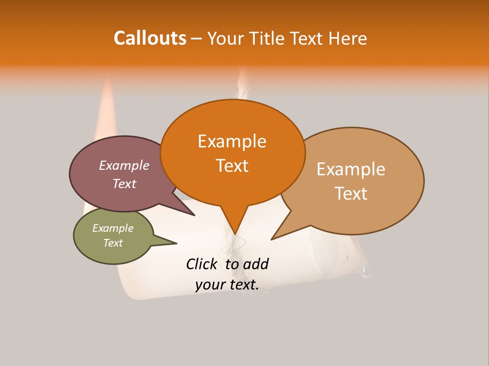 Candle Burning On Two Sides, As A Metaphor For Burn-Out PowerPoint Template