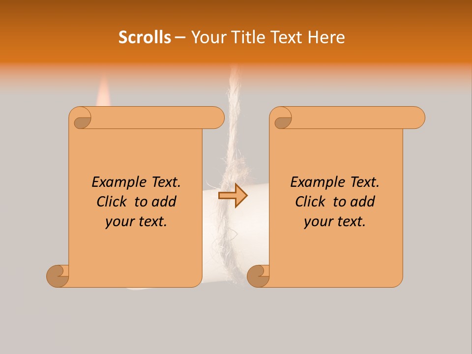 Candle Burning On Two Sides, As A Metaphor For Burn-Out PowerPoint Template