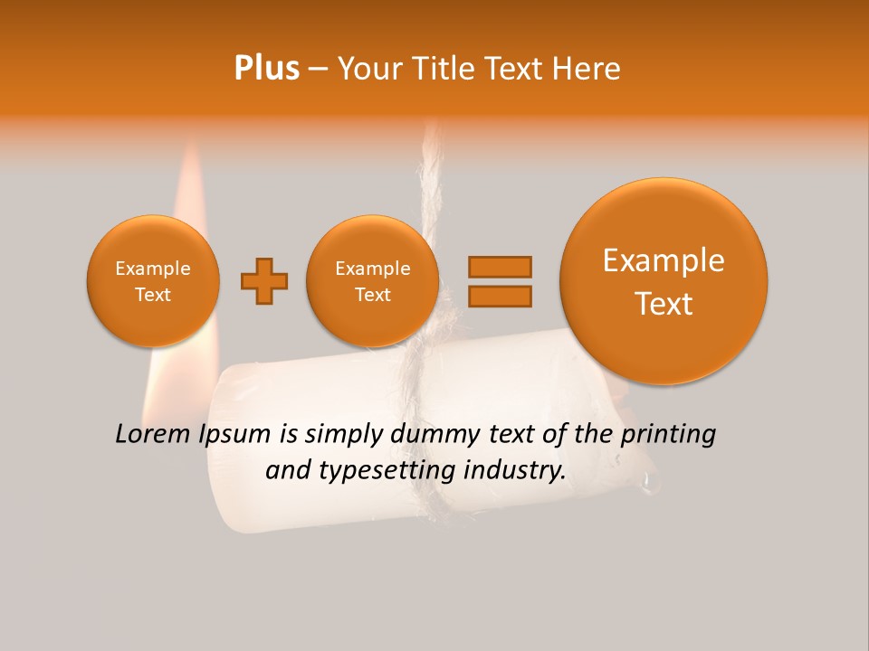 Candle Burning On Two Sides, As A Metaphor For Burn-Out PowerPoint Template